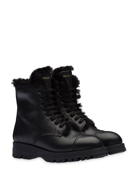 prada fur-lined leather ankle boots|prada 55 leather ankle boots.